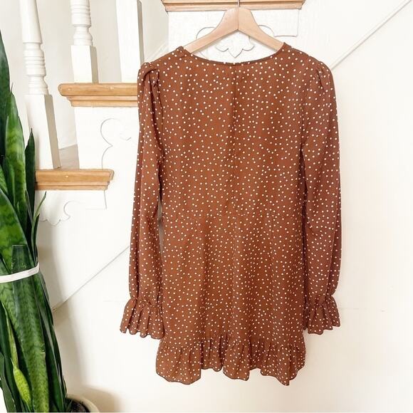 Nasty Gal Orange White If You Dot It Flaunt It Spotty Dress Size 8 - Picture 7 of 9